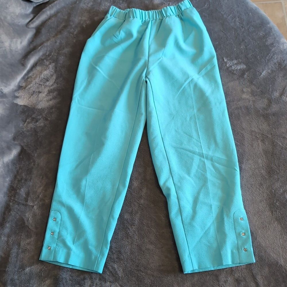 TanJay Polyester Pull On Aqua Blue Pants Women's Size 6P
